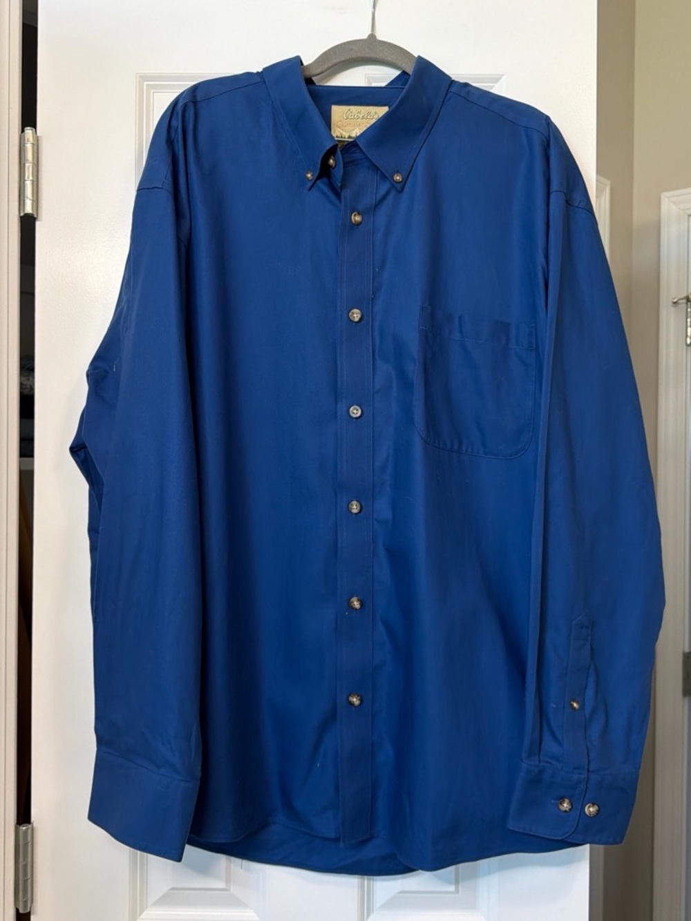 Cabela's Men's Button-Down Dress Shirt in Deep Blue
